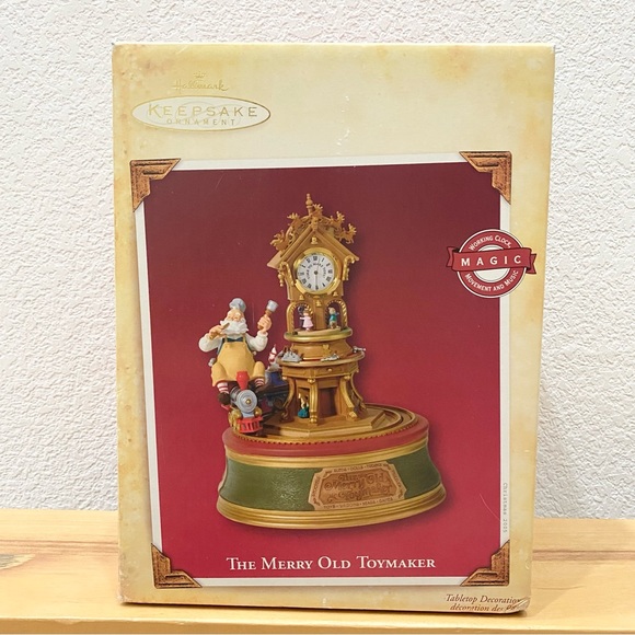 Hallmark THE MERRY OLD TOYMAKER 10" Musical Animated Santa Clock Tabletop Decor - Picture 3 of 16